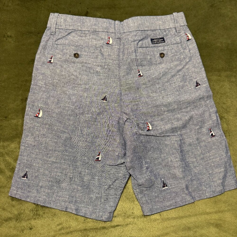 Janie and Jack Embroidered Sailboat Shorts - Size 12 - Picture 4 of 6